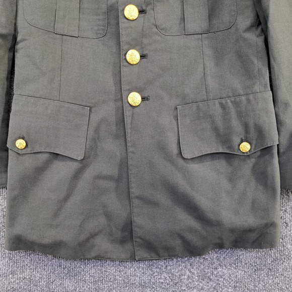 U.S. Army Tropical Dress Coat Green Size 34 Short Poly Wool Blend Uniform - Picture 14 of 14